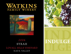 Watkins Syrah wine label